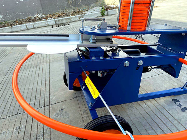 Plenergy FX 80 throwing arm and drive mechanism close-up